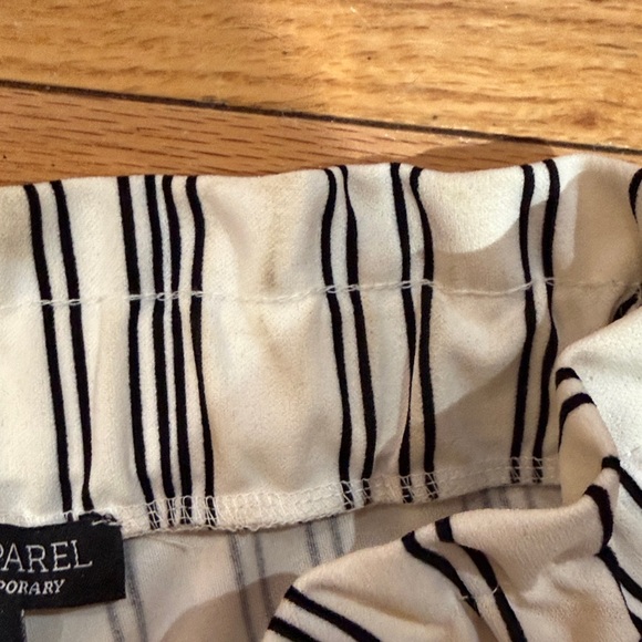 Soho Apparel Women’sStriped Chinos in Black and White - Picture 3 of 4